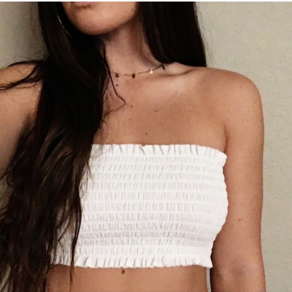 Brandy Melville white Kessy tube top